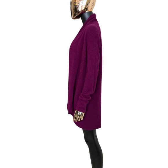 Charter Club 100% Cashmere Open Front Cardigan Sweater Purple Luxury Soft Knit M - Picture 8 of 10